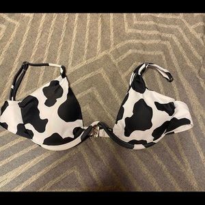 Cow print bikini top